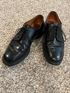 Allen Edmonds Black Leather Derby Lace-Up Shoes